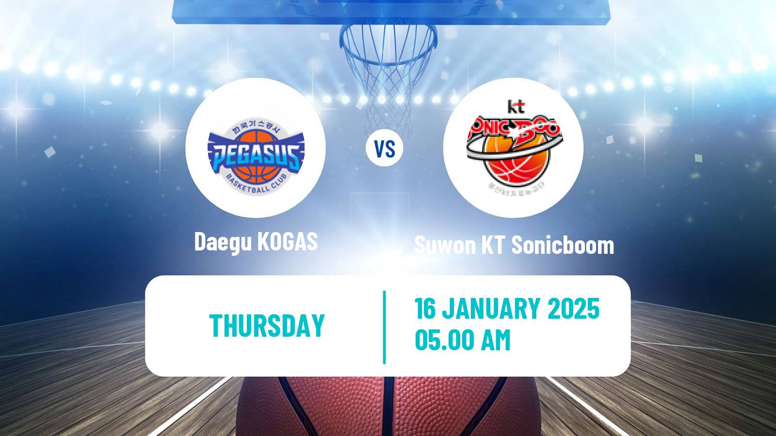 Basketball KBL Daegu KOGAS - Suwon KT Sonicboom