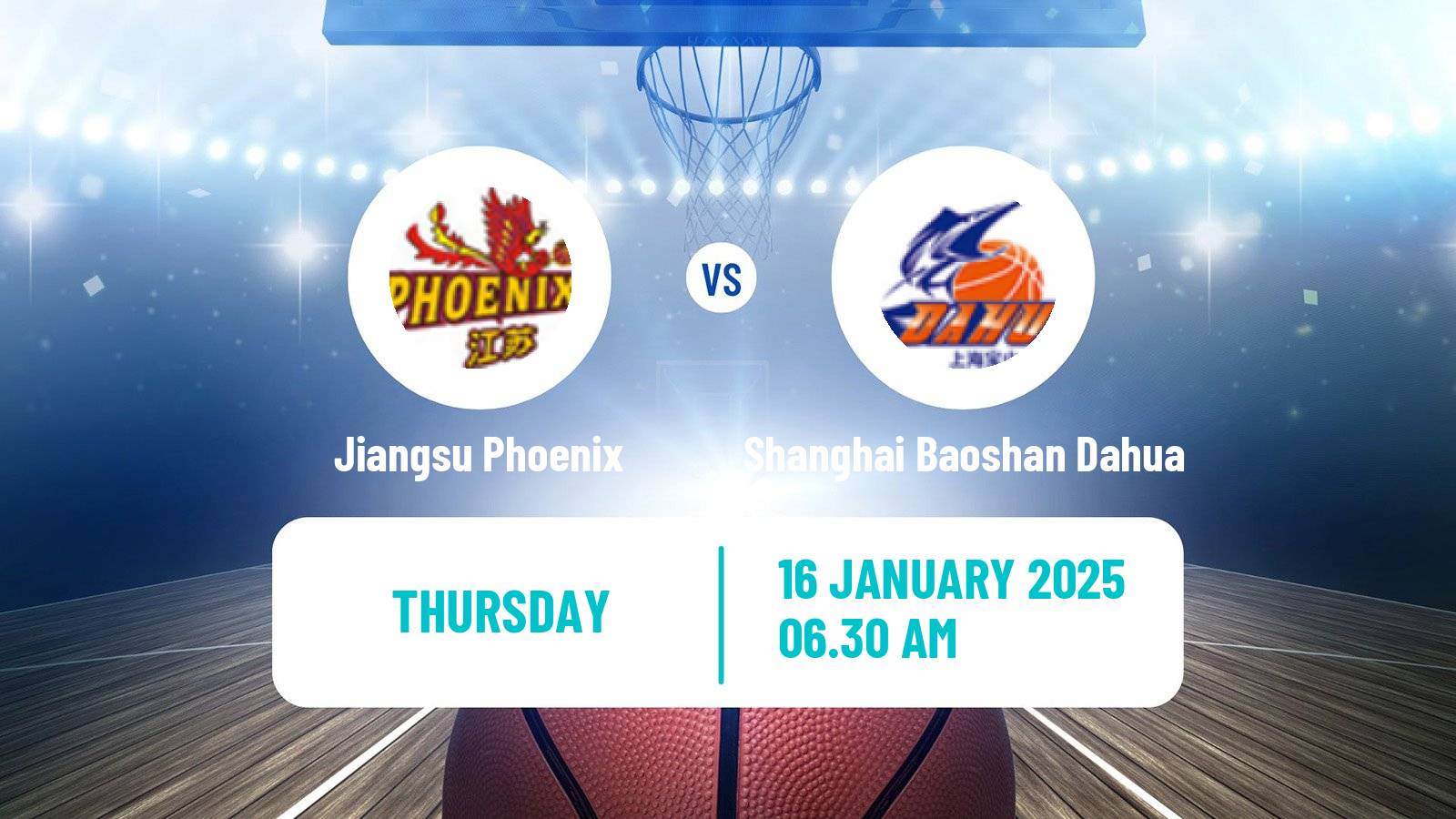 Basketball WCBA Jiangsu Phoenix - Shanghai Baoshan Dahua