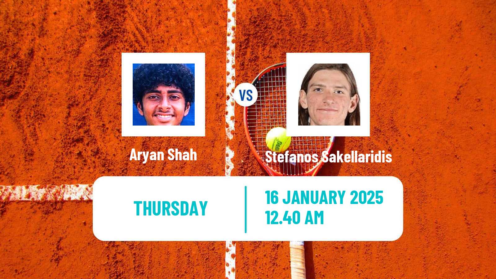 Tennis ITF M25 Chennai Men Aryan Shah - Stefanos Sakellaridis