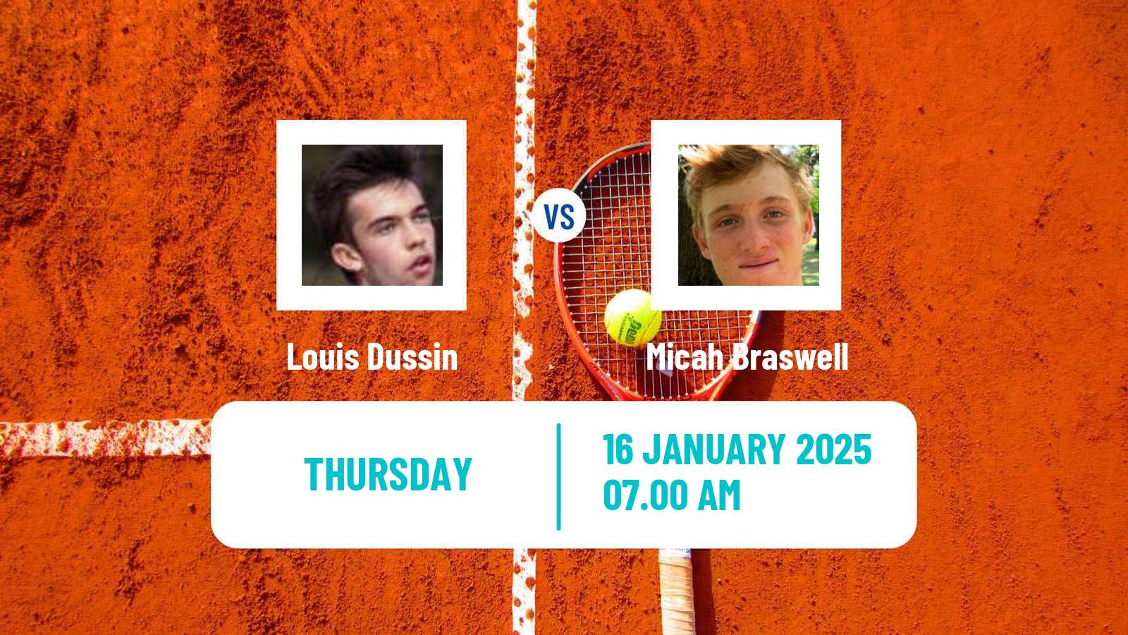 Tennis ITF M15 Bressuire Men Louis Dussin - Micah Braswell