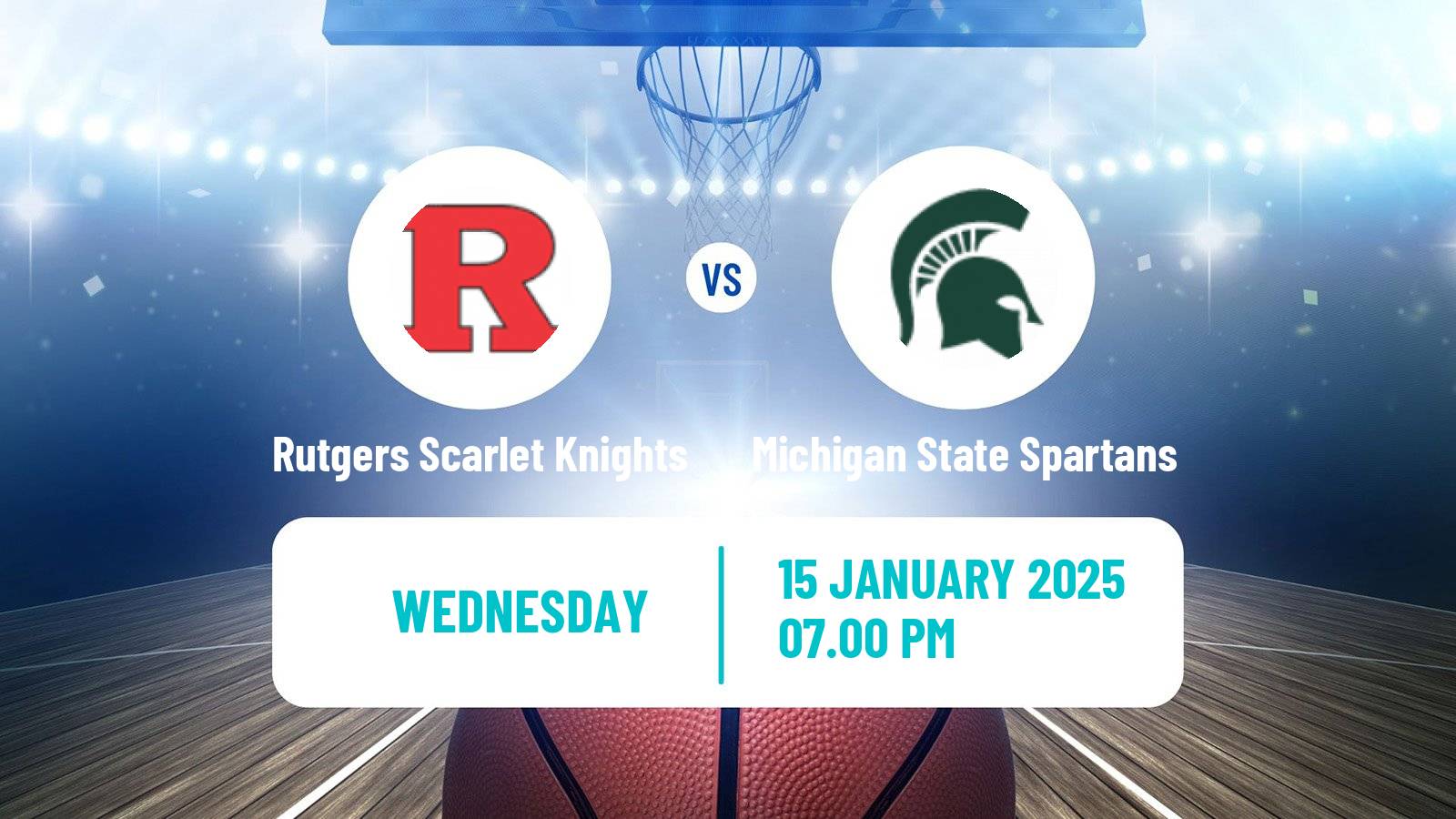 Basketball NCAA College Basketball Women Rutgers Scarlet Knights - Michigan State Spartans