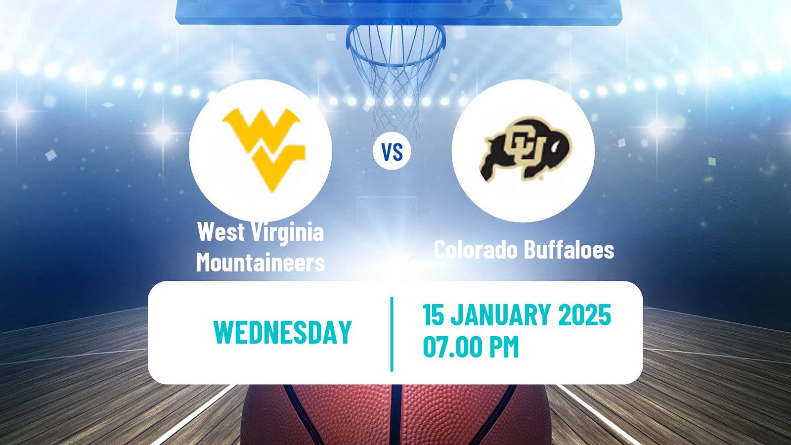 Basketball NCAA College Basketball Women West Virginia Mountaineers - Colorado Buffaloes