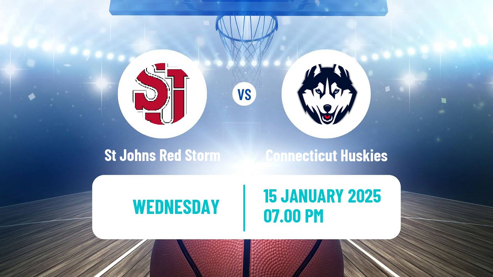 Basketball NCAA College Basketball Women St Johns Red Storm - Connecticut Huskies