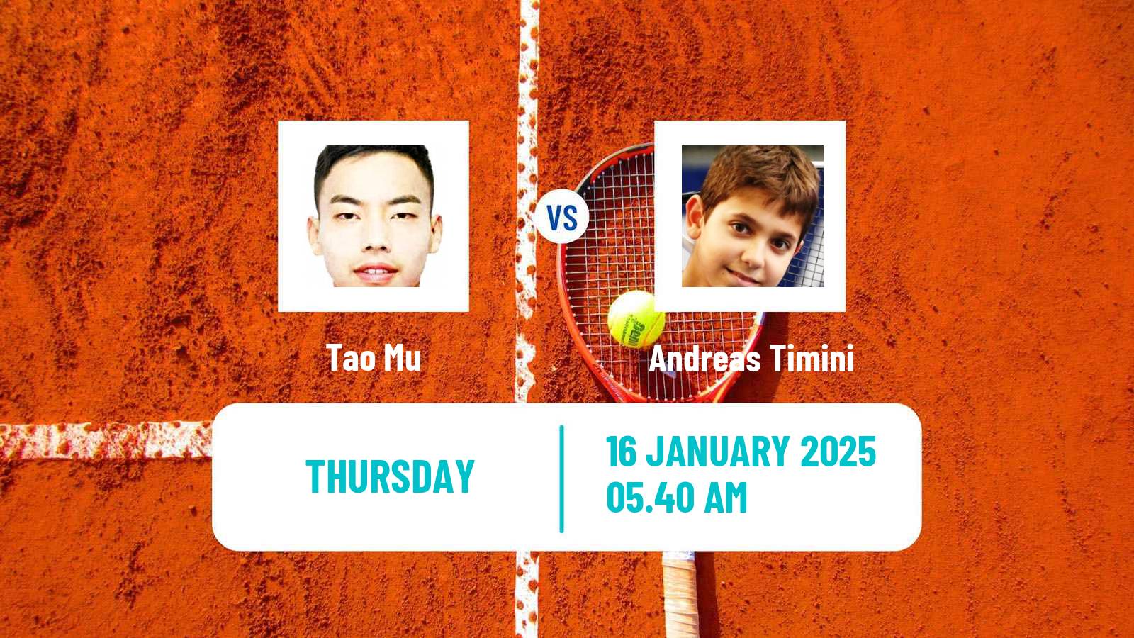 Tennis ITF M15 Monastir 2 Men 2025 Tao Mu - Andreas Timini