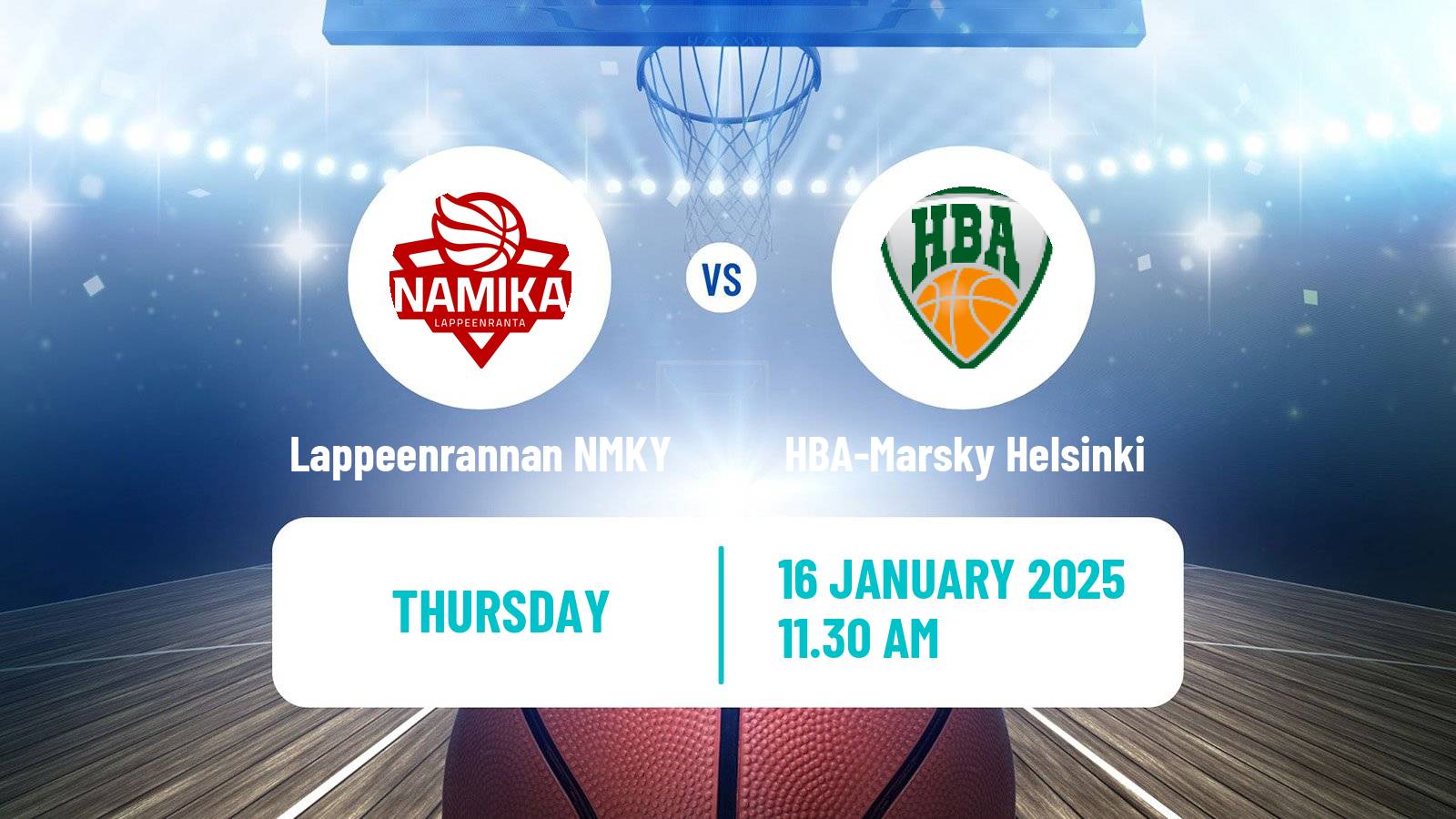 Basketball Finnish I Divisioona A Basketball Lappeenrannan NMKY - HBA-Marsky Helsinki