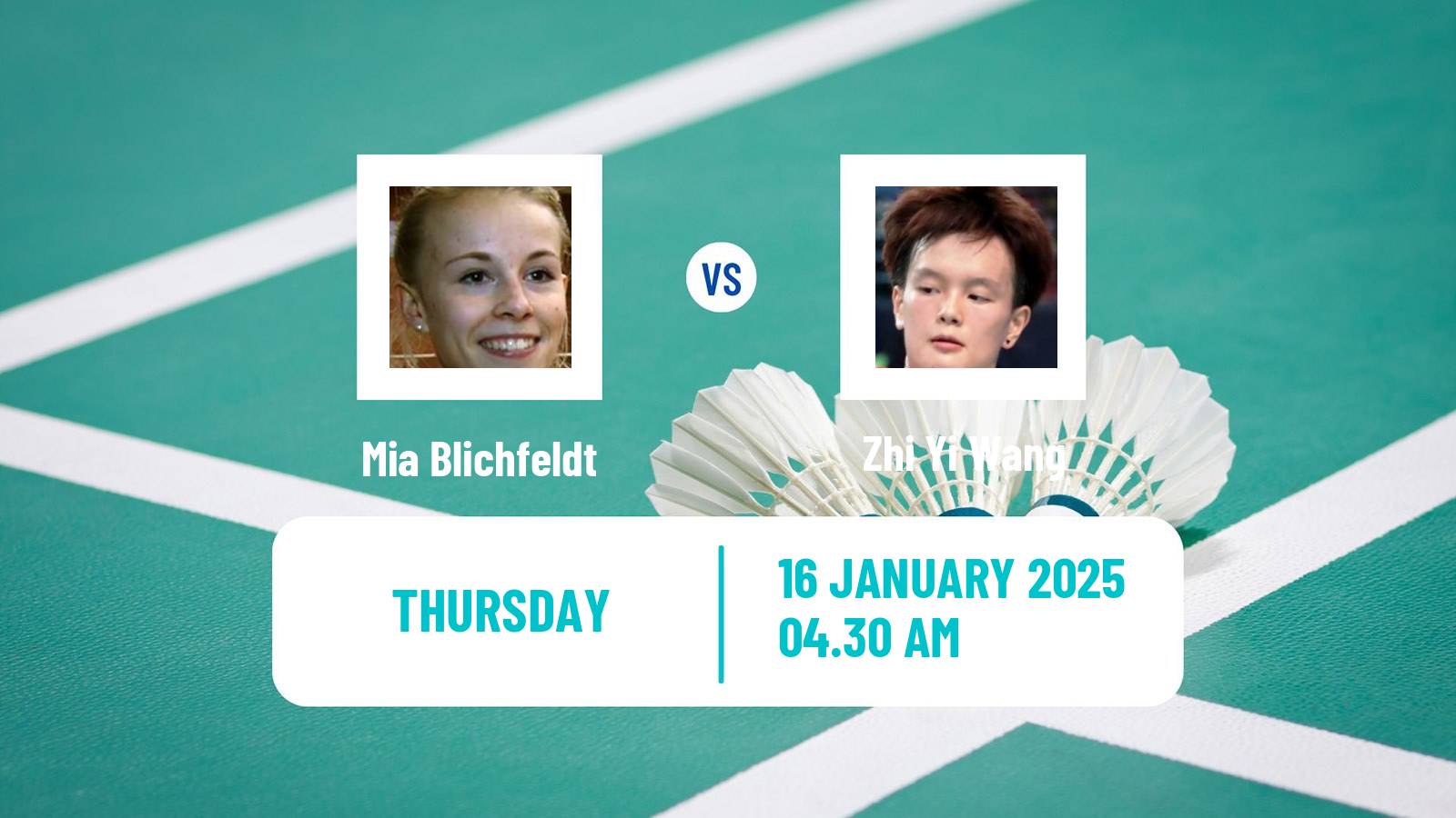 Badminton BWF World Tour India Open Women Mia Blichfeldt - Zhi Yi Wang