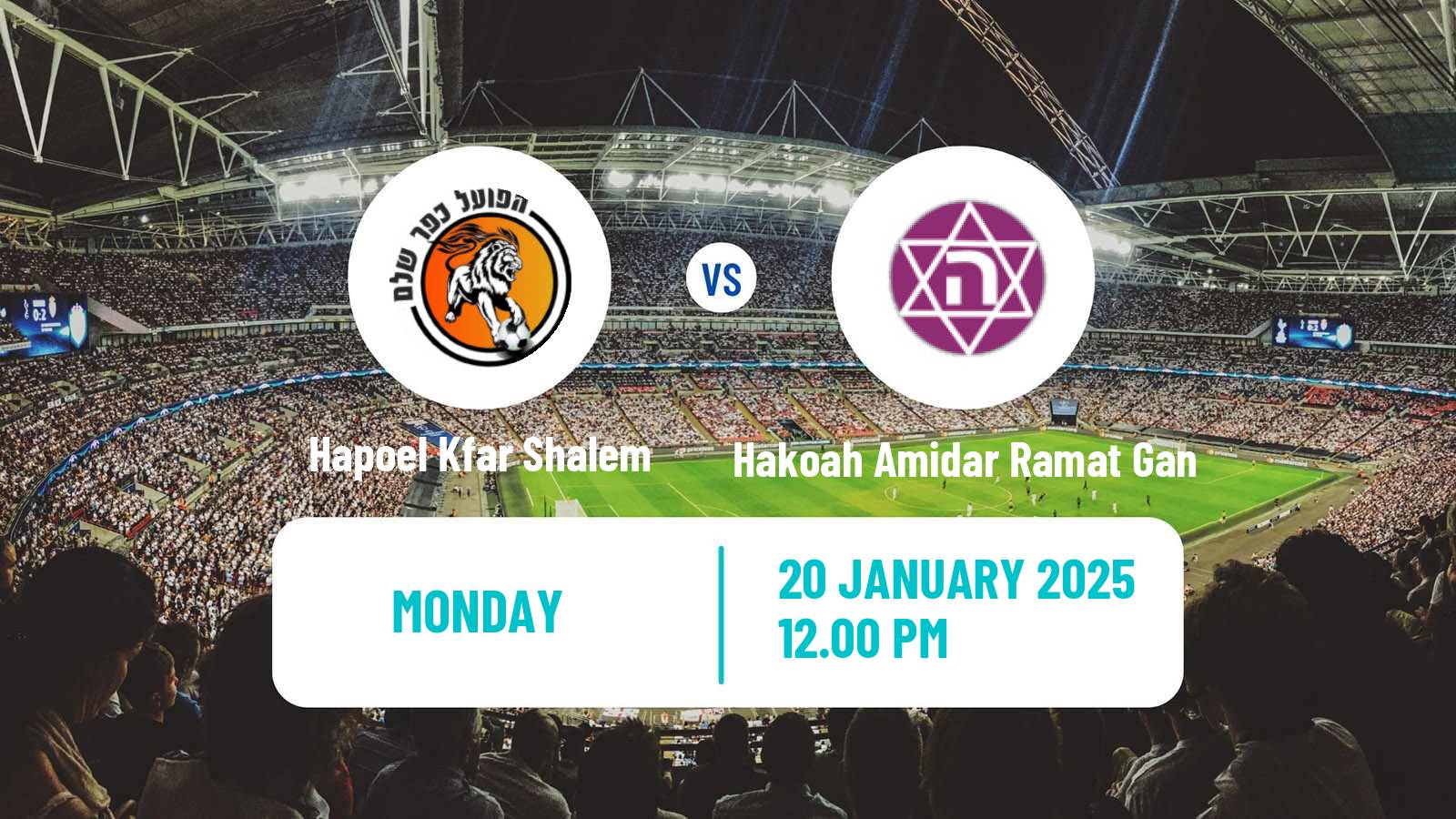 Soccer Israeli Liga Leumit Hapoel Kfar Shalem - Hakoah Amidar Ramat Gan