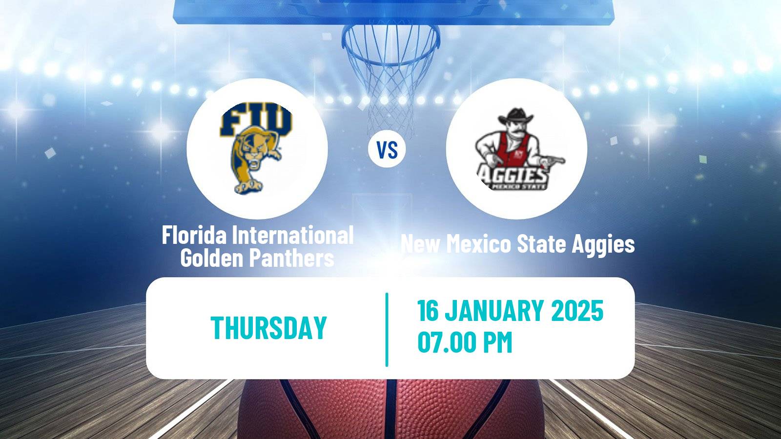 Basketball NCAA College Basketball Florida International Golden Panthers - New Mexico State Aggies