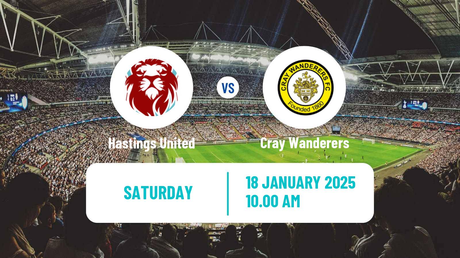 Soccer English Isthmian League Premier Division Hastings United - Cray Wanderers