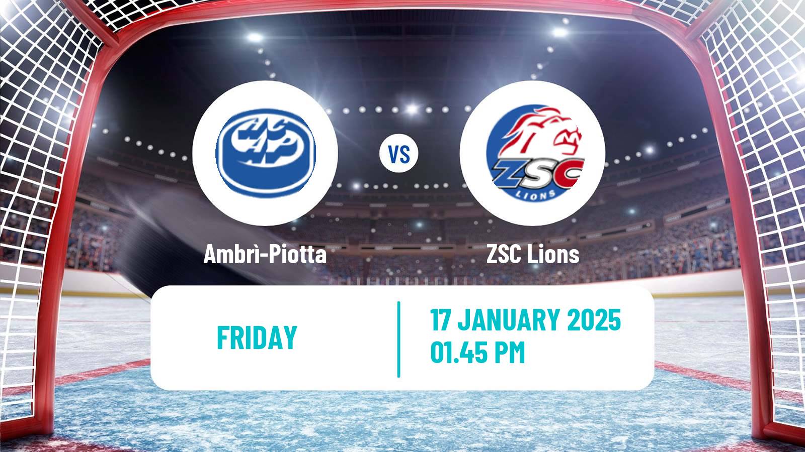 Hockey Swiss National League Hockey Ambrì-Piotta - ZSC Lions