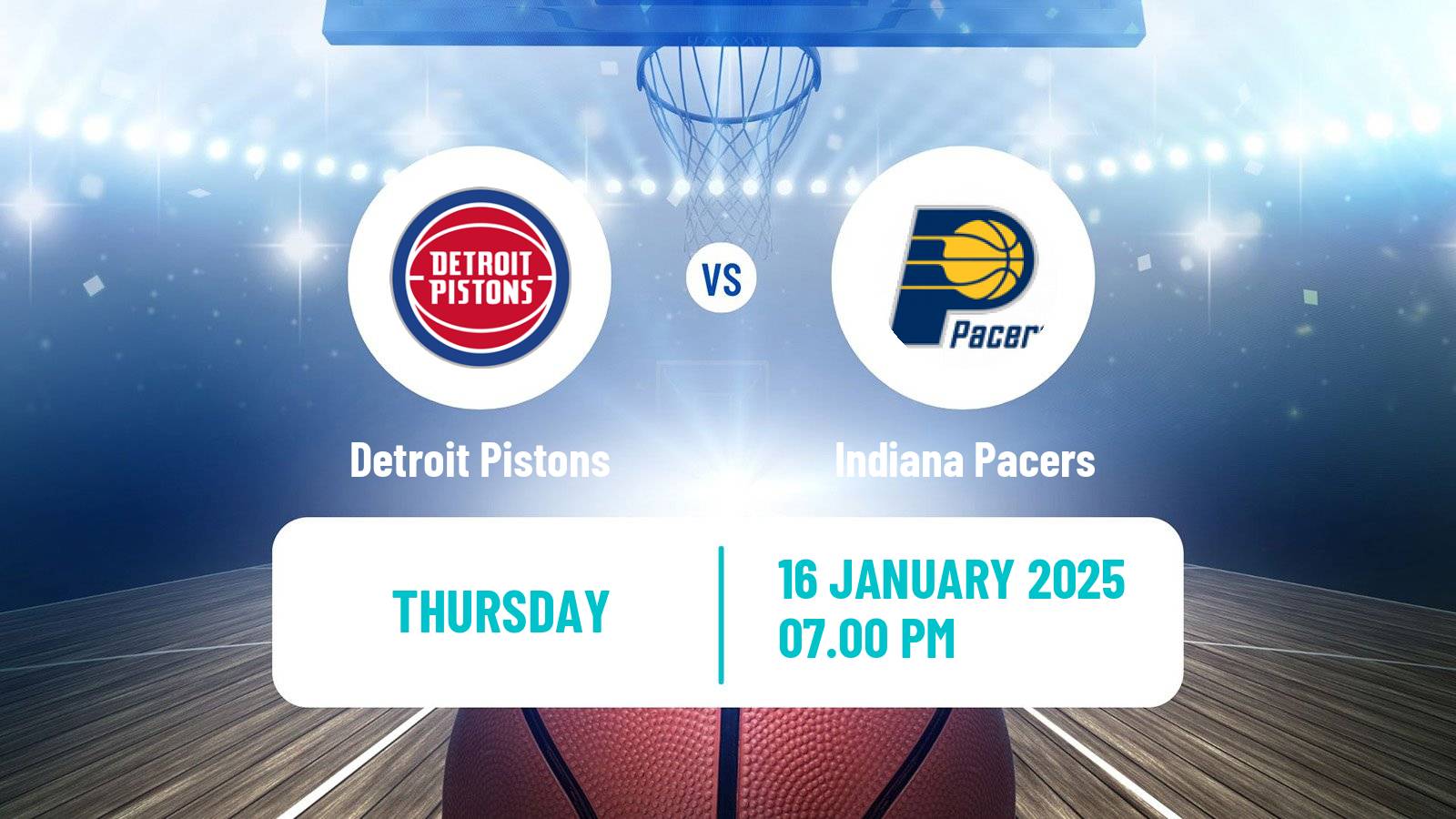 Basketball NBA Detroit Pistons - Indiana Pacers