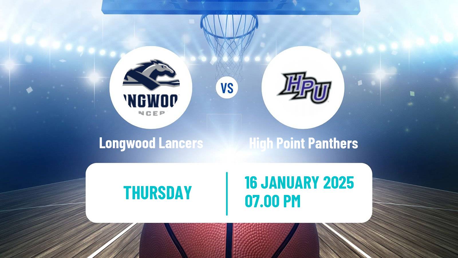 Basketball NCAA College Basketball Longwood Lancers - High Point Panthers