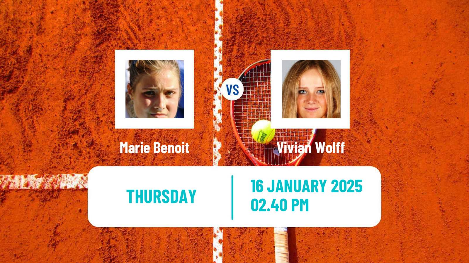 Tennis ITF W35 Palm Coast Fl Women Marie Benoit - Vivian Wolff