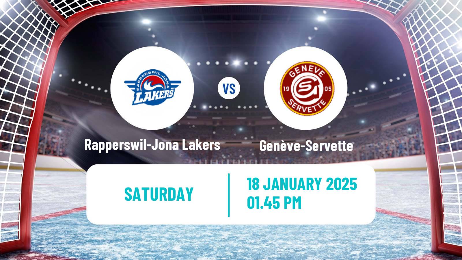 Hockey Swiss National League Hockey Rapperswil-Jona Lakers - Genève-Servette