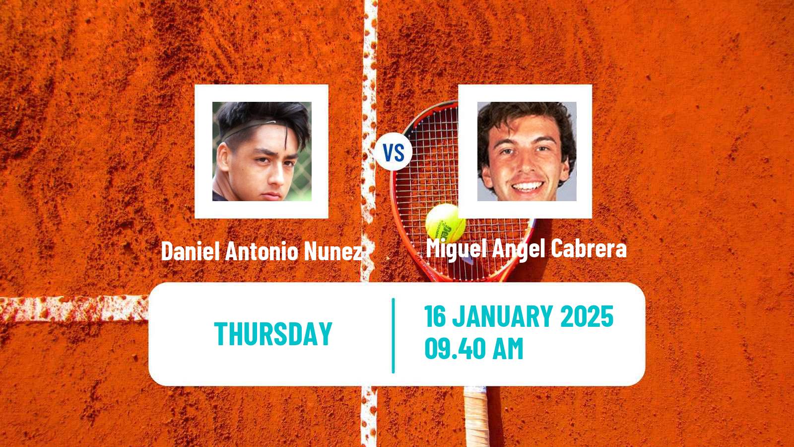 Tennis ITF M15 Santiago Men Daniel Antonio Nunez - Miguel Angel Cabrera