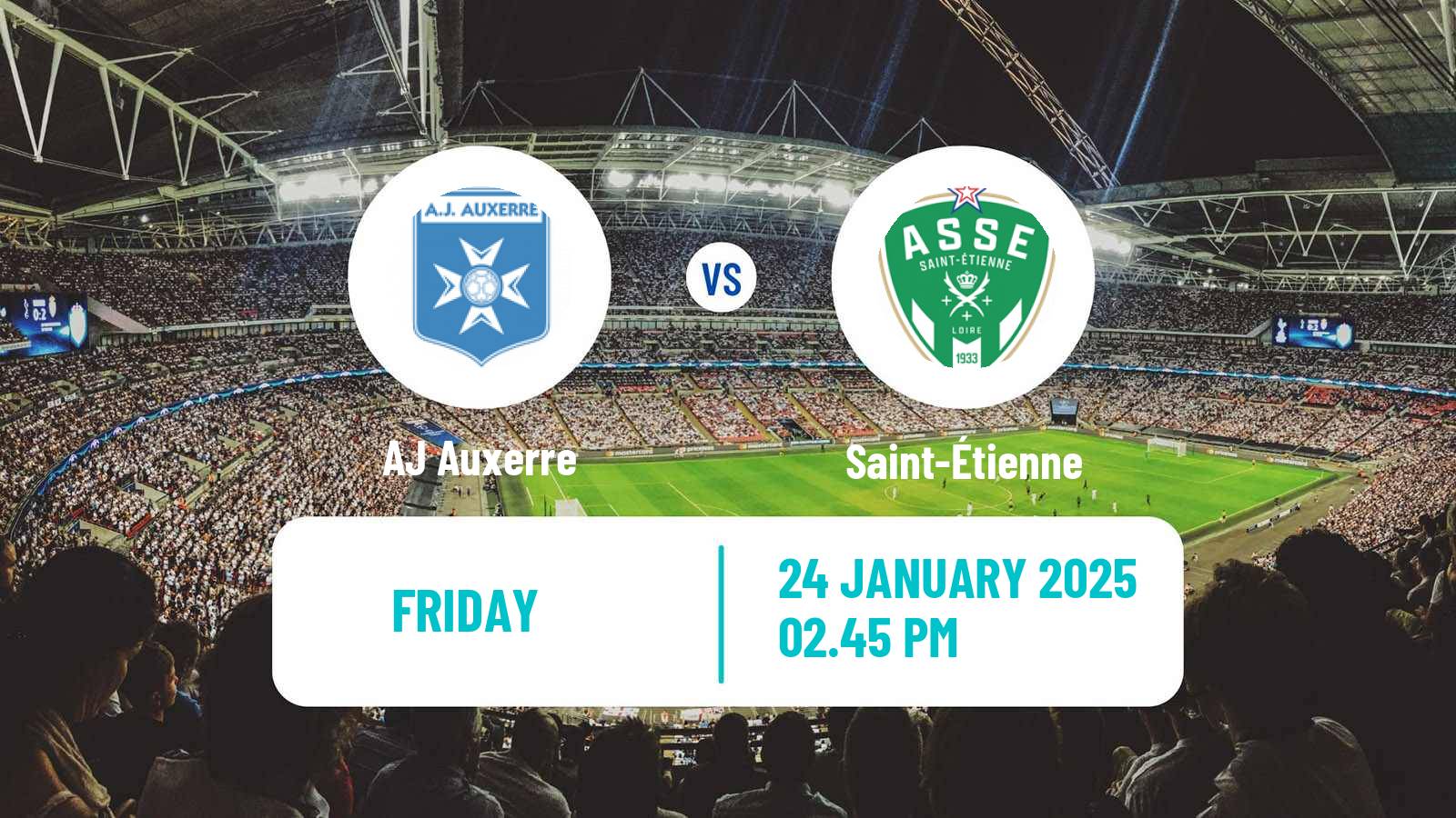 Soccer French Ligue 1 Auxerre - Saint-Étienne