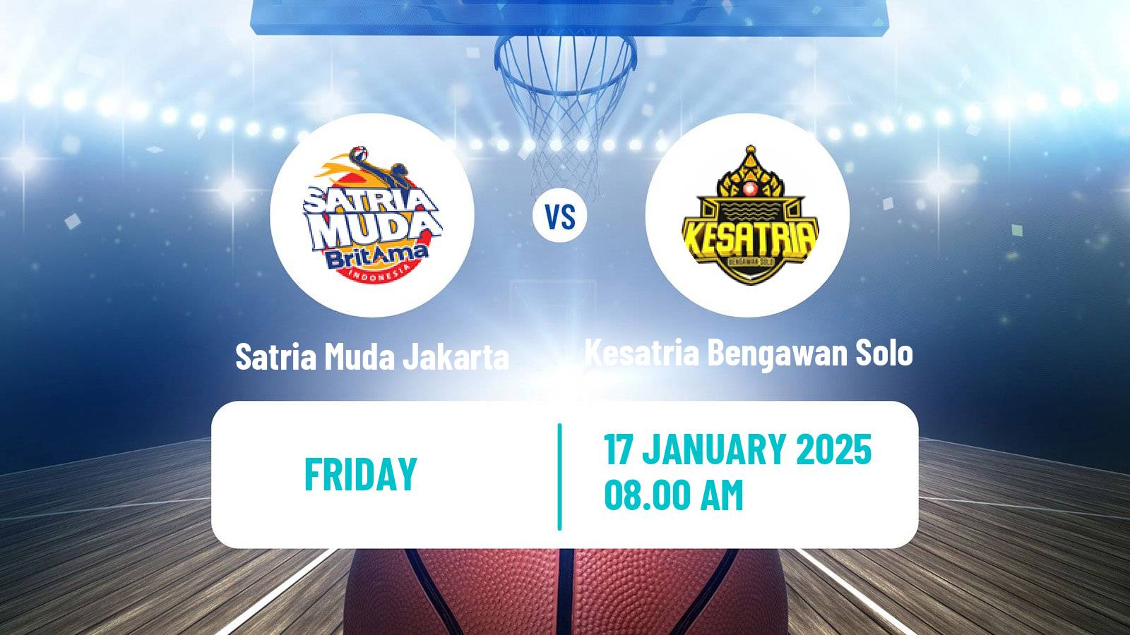 Basketball Indonesian IBL Satria Muda Jakarta - Kesatria Bengawan Solo