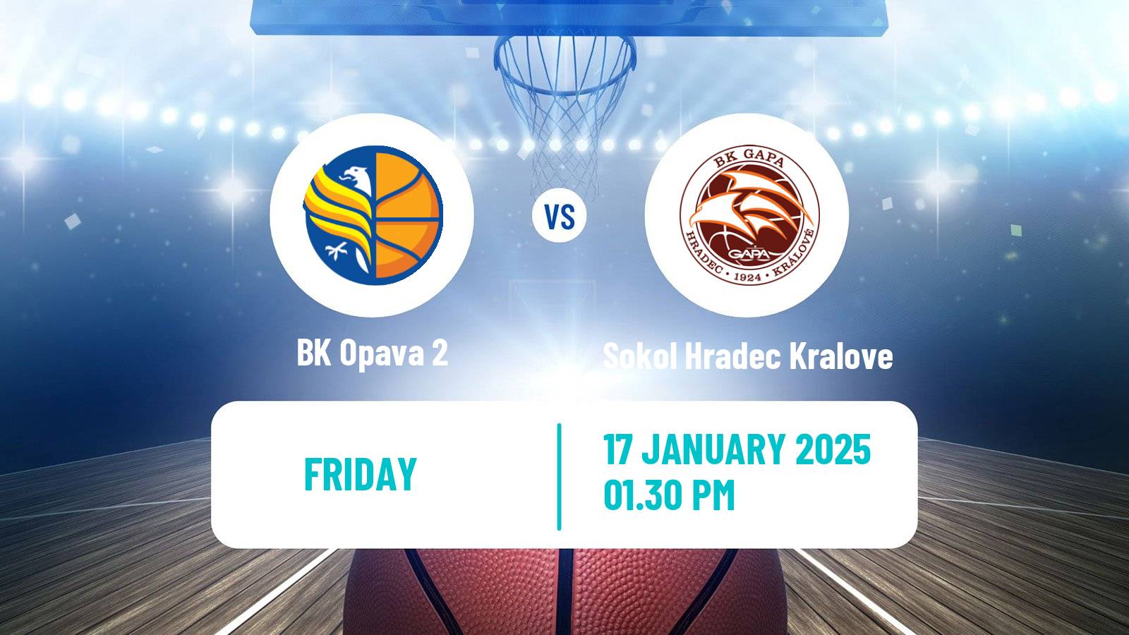 Basketball Czech 1 Liga Basketball Opava 2 - Sokol Hradec Kralove