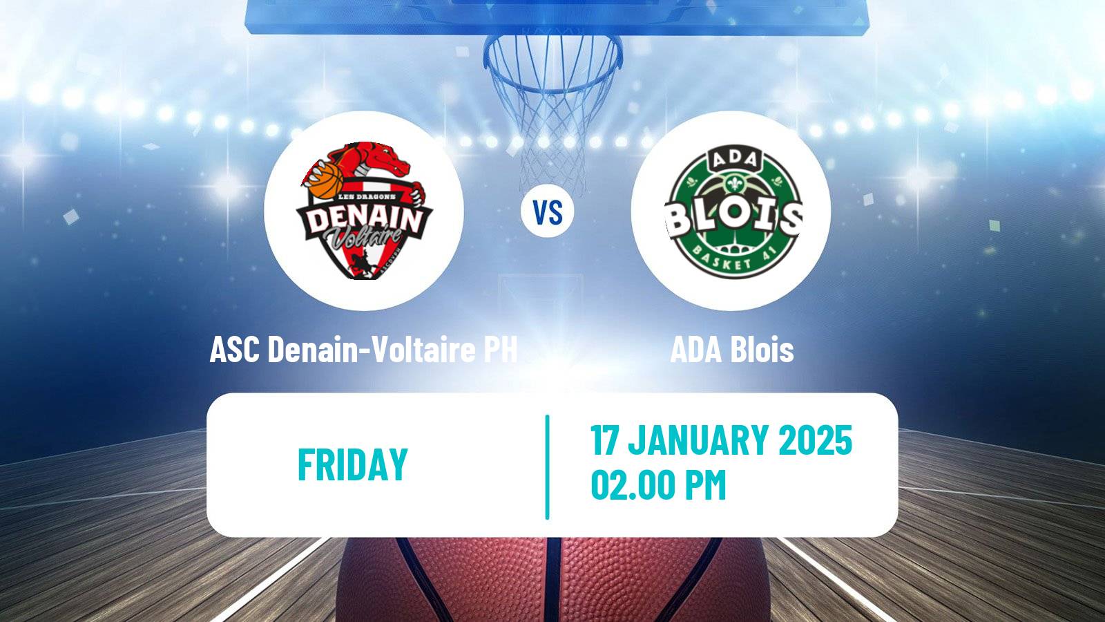 Basketball French LNB Pro B ASC Denain-Voltaire PH - ADA Blois