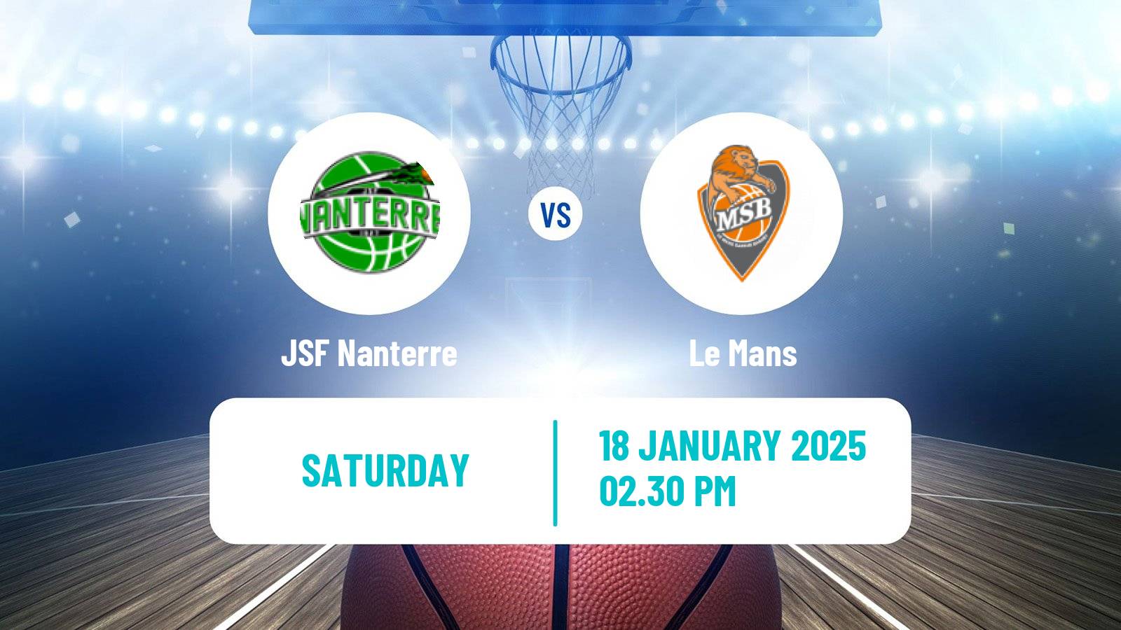 Basketball French LNB Nanterre - Le Mans