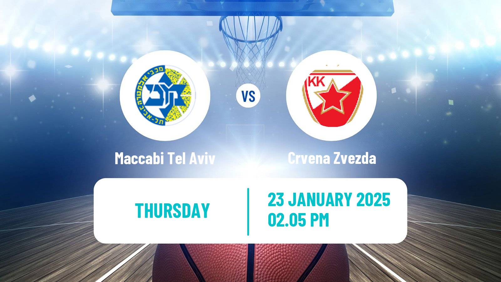 Basketball Euroleague Maccabi Tel Aviv - Crvena Zvezda