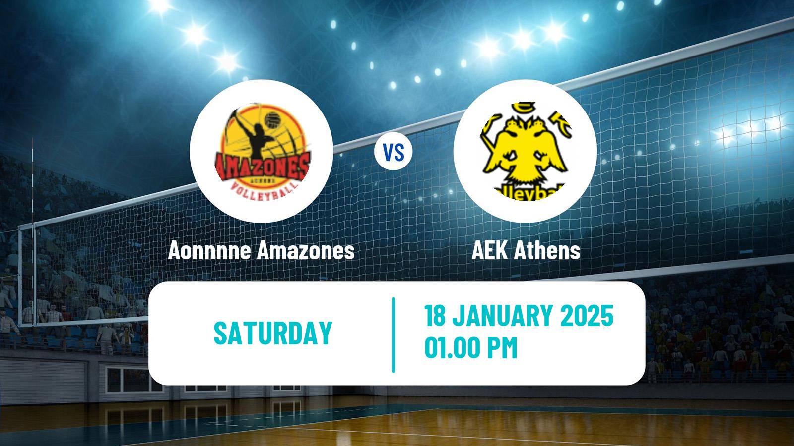 Volleyball Greek A1 Volleyball Women Aonnnne Amazones - AEK Athens