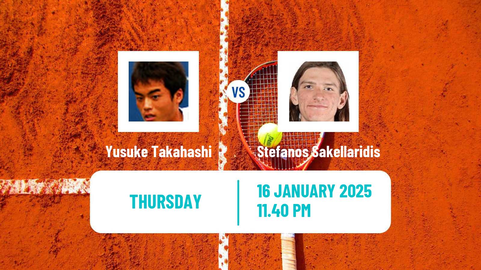 Tennis ITF M25 Chennai Men Yusuke Takahashi - Stefanos Sakellaridis