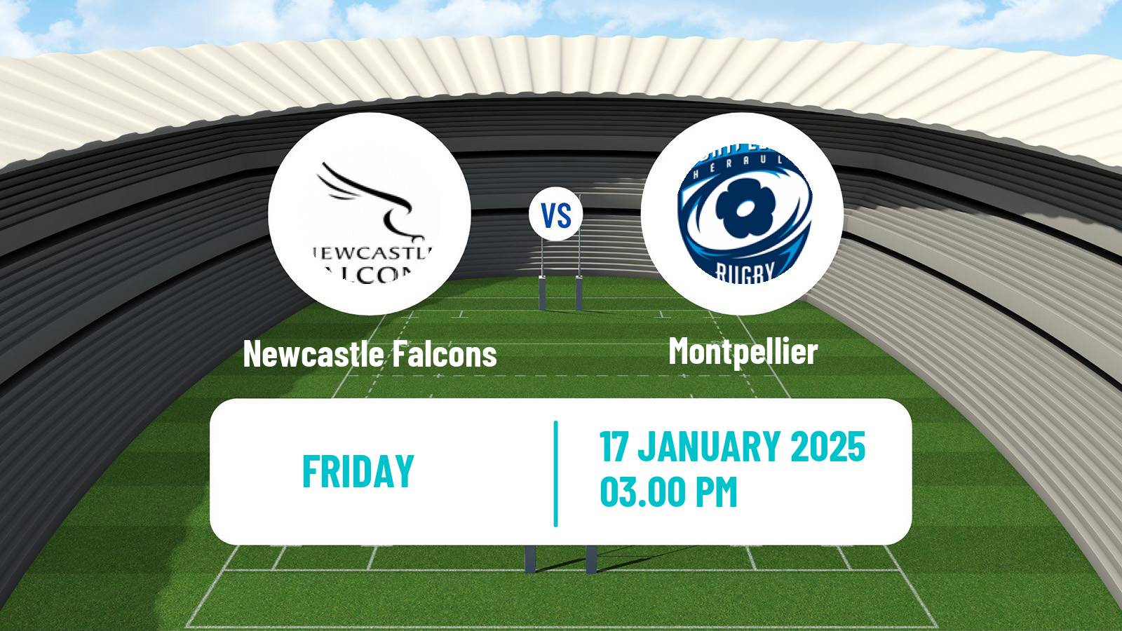 Rugby union Challenge Cup Rugby Newcastle Falcons - Montpellier