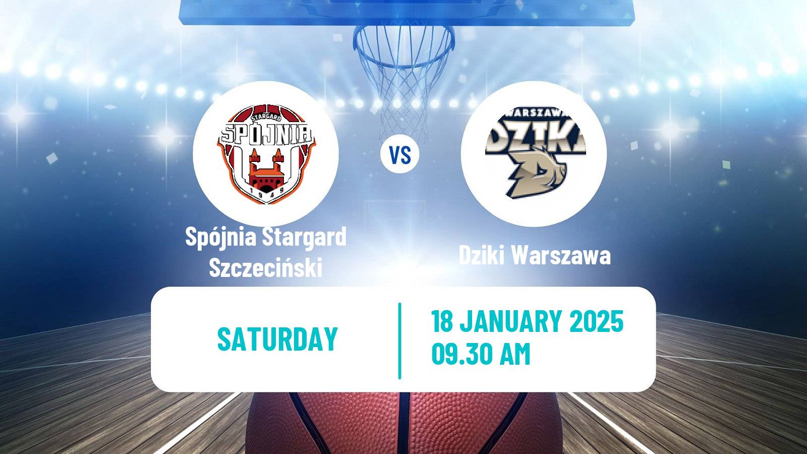 Basketball Polish Basket Liga Spójnia Stargard Szczeciński - Dziki Warszawa