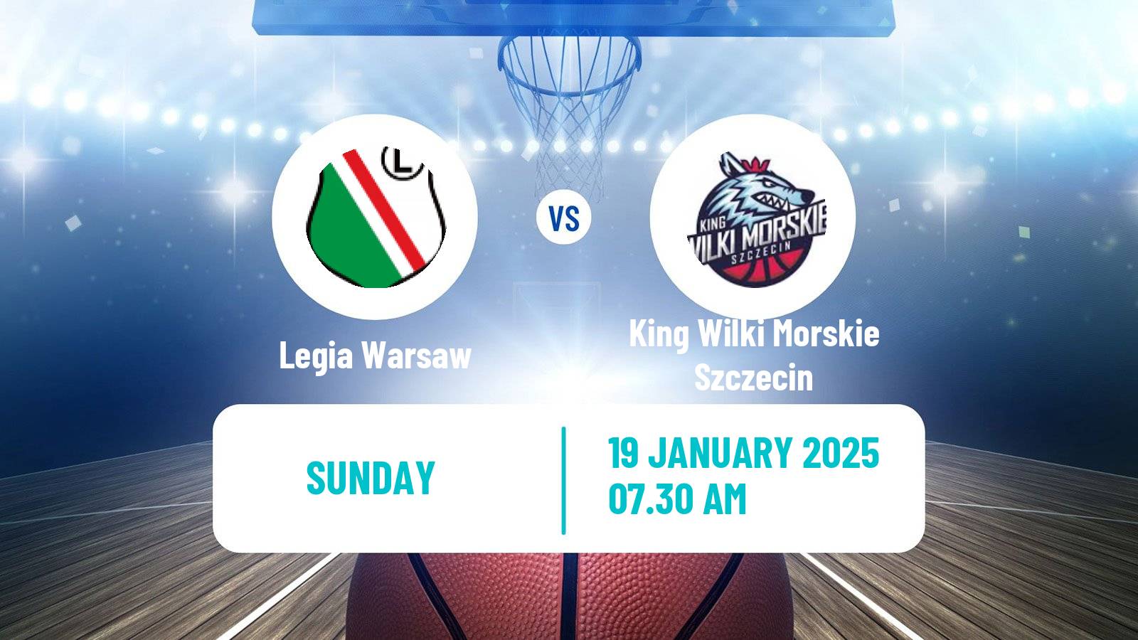 Basketball Polish Basket Liga Legia Warsaw - King Wilki Morskie Szczecin