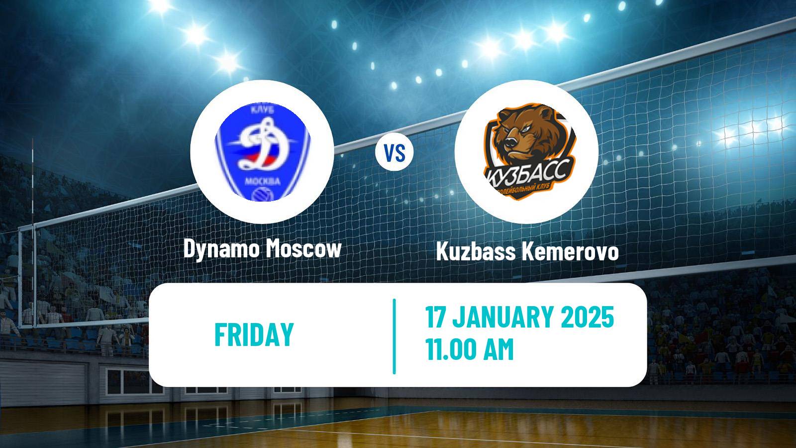 Volleyball Russian Super League Volleyball Dynamo Moscow - Kuzbass Kemerovo