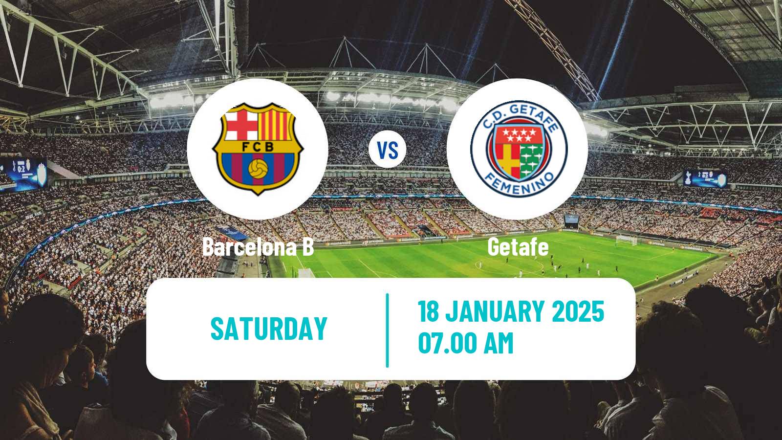 Soccer Spanish Primera Federacion Women Barcelona B - Getafe