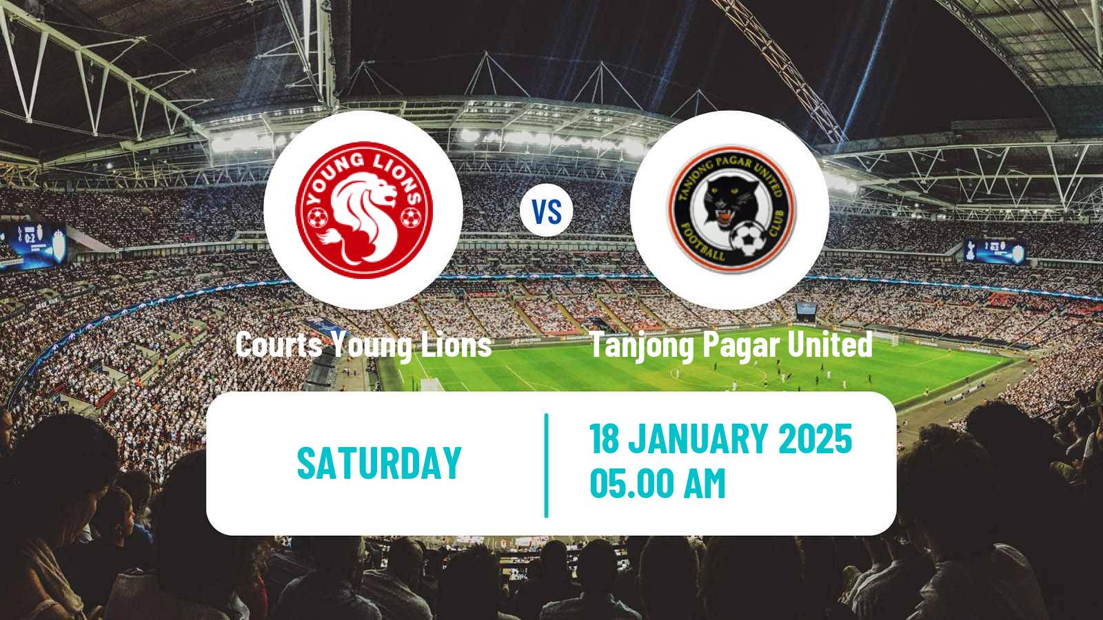 Soccer Singapore Premier League Courts Young Lions - Tanjong Pagar United