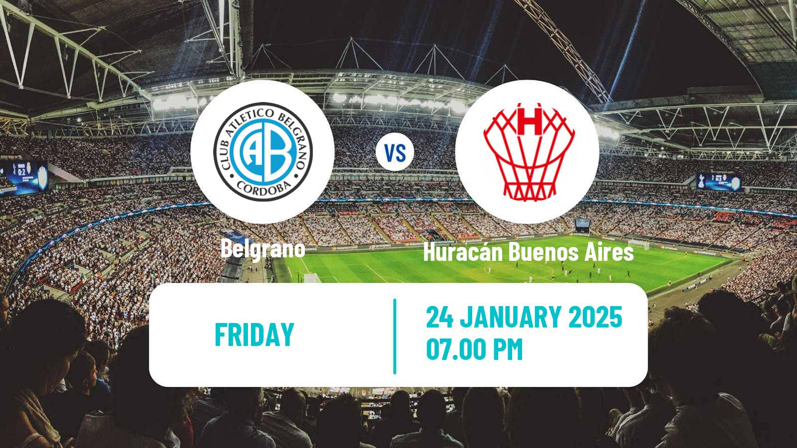 Soccer Argentinian Liga Profesional Belgrano - Huracán Buenos Aires