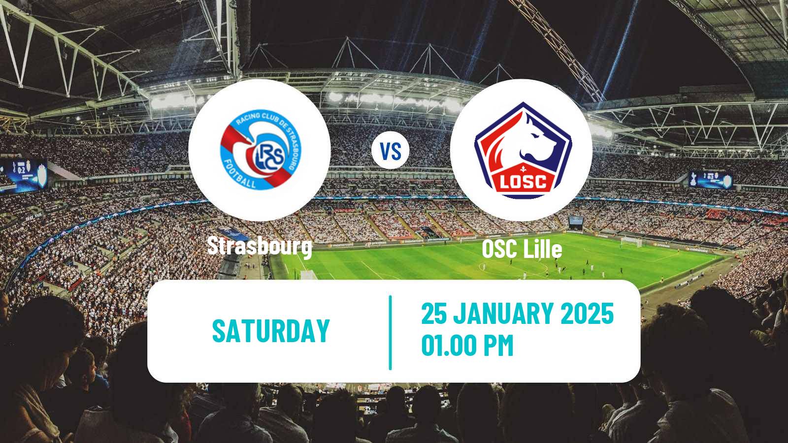 Soccer French Ligue 1 Strasbourg - Lille