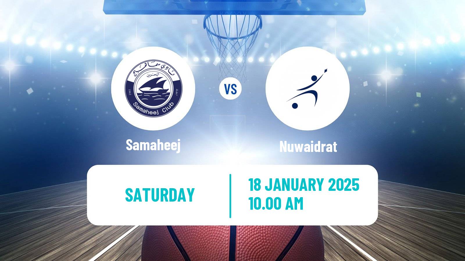 Basketball Bahraini Premier League Basketball Samaheej - Nuwaidrat