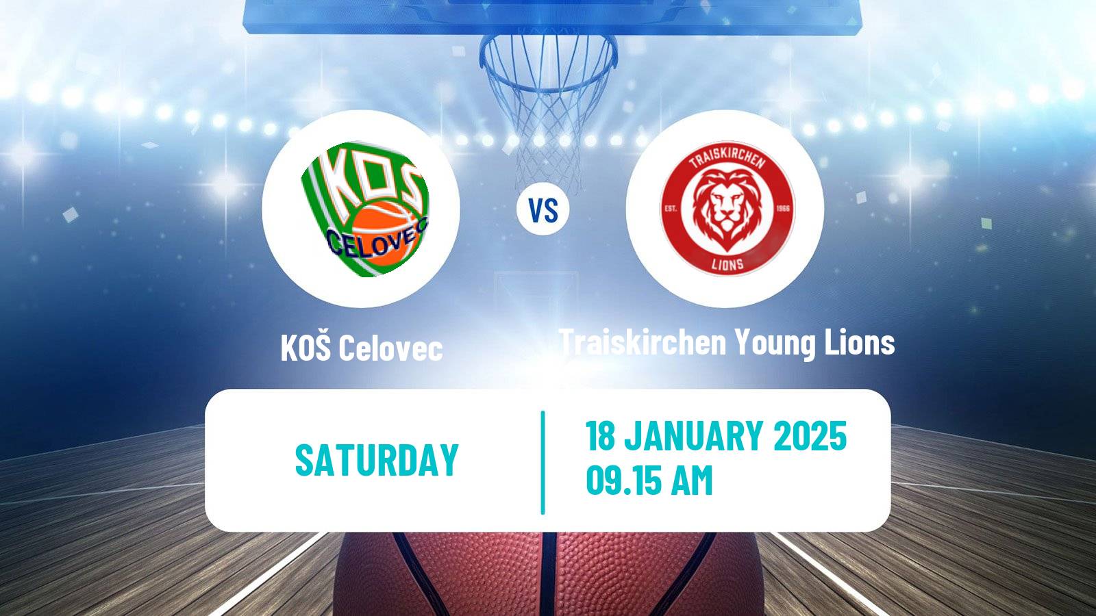 Basketball Austrian Zweite Liga Basketball Celovec - Traiskirchen Young Lions