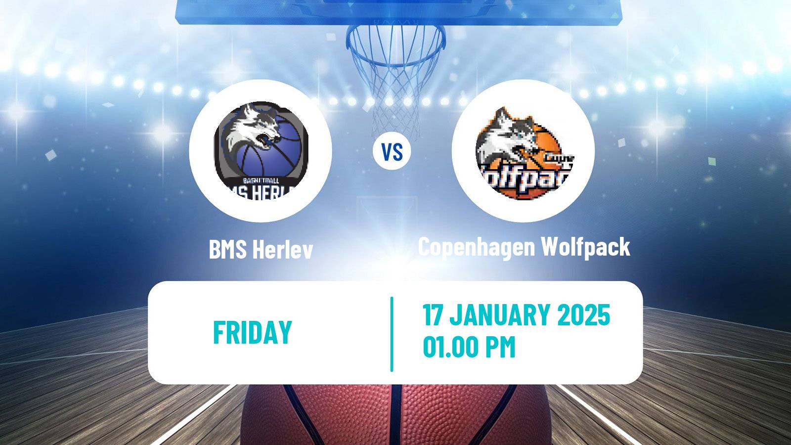 Basketball Danish Basketligaen BMS Herlev - Copenhagen Wolfpack