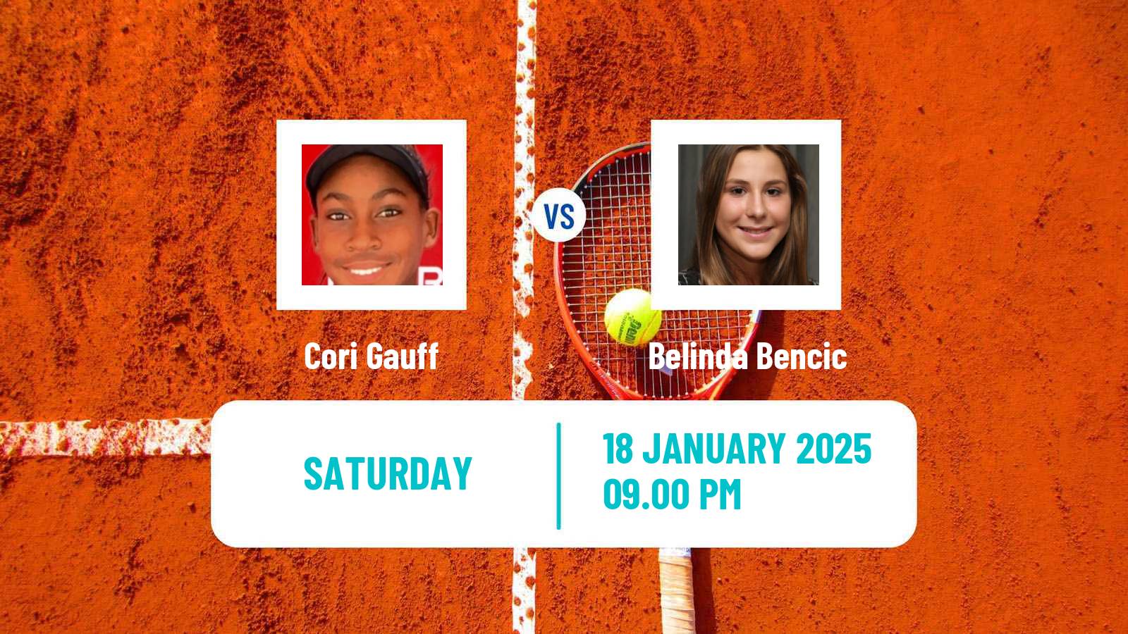 Tennis WTA Australian Open Cori Gauff - Belinda Bencic