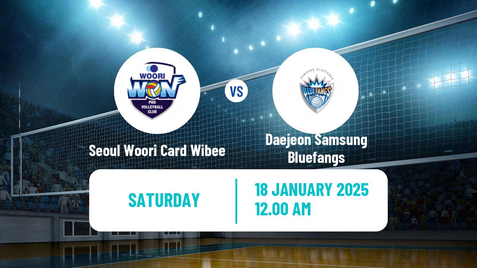 Volleyball South Korean V-League Seoul Woori Card Wibee - Daejeon Samsung Bluefangs