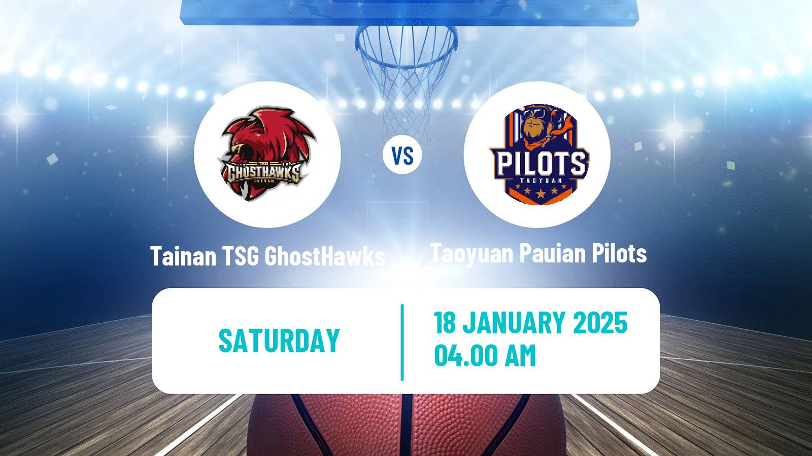 Basketball Taiwan P League Basketball Tainan TSG GhostHawks - Taoyuan Pauian Pilots