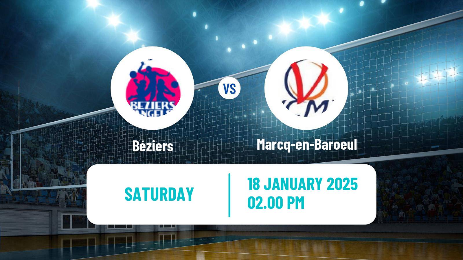 Volleyball French Ligue A Volleyball Women Béziers - Marcq-en-Baroeul