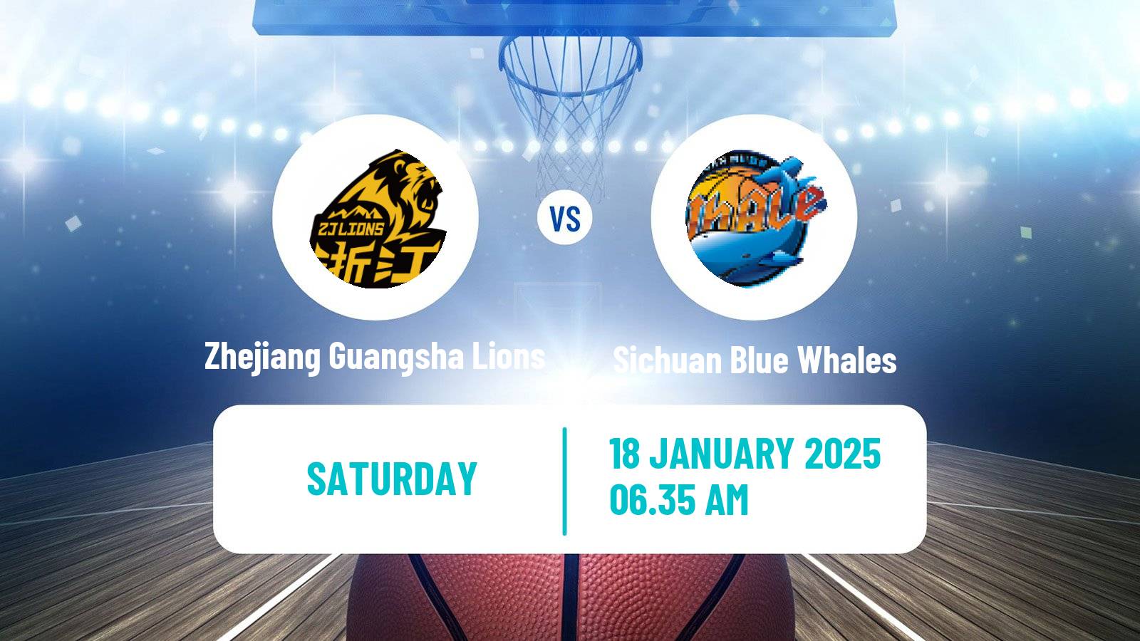 Basketball CBA Zhejiang Guangsha Lions - Sichuan Blue Whales