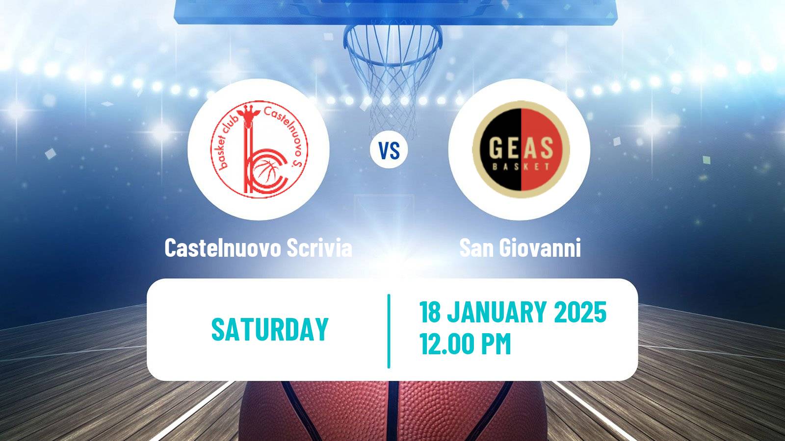 Basketball Italian Serie A1 Basketball Women Castelnuovo Scrivia - San Giovanni