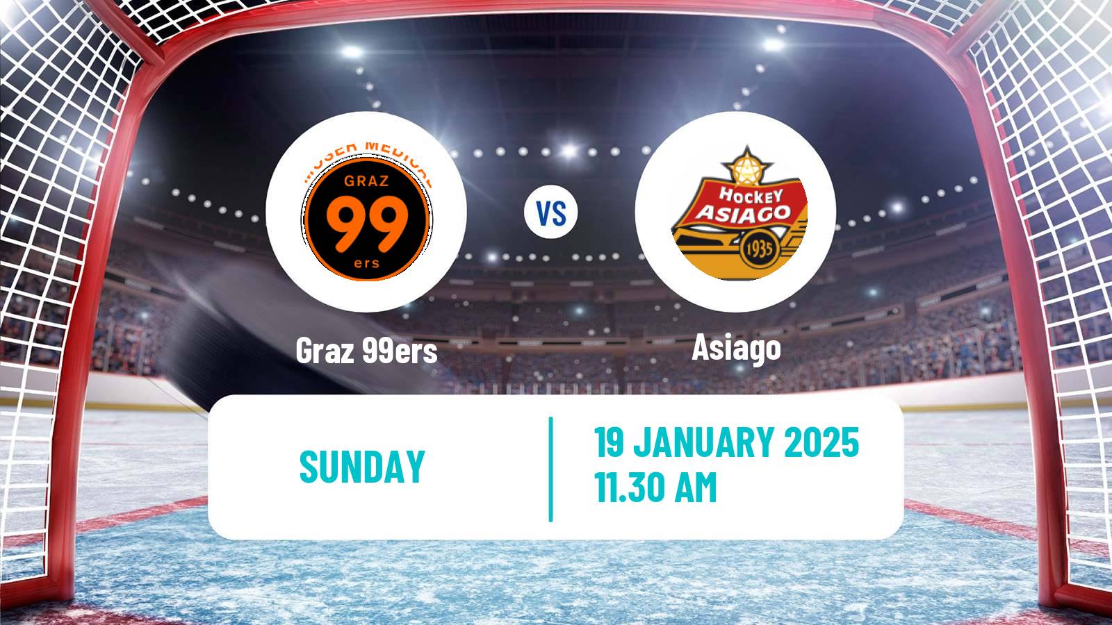 Hockey Austrian Ice Hockey League Graz 99ers - Asiago