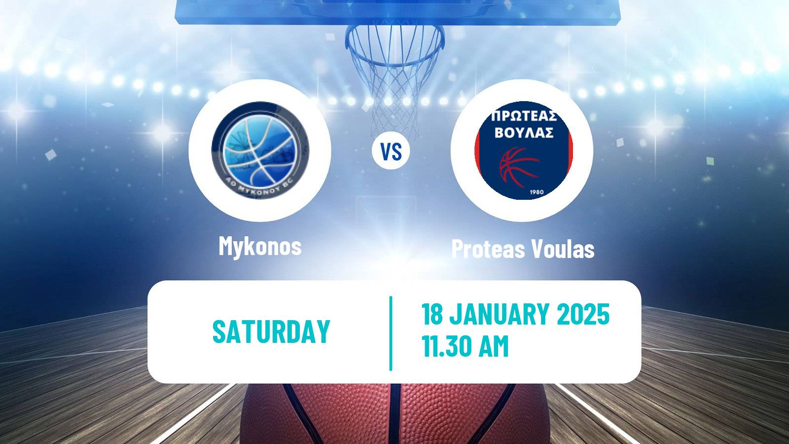 Basketball Greek Elite League Basketball Mykonos - Proteas Voulas