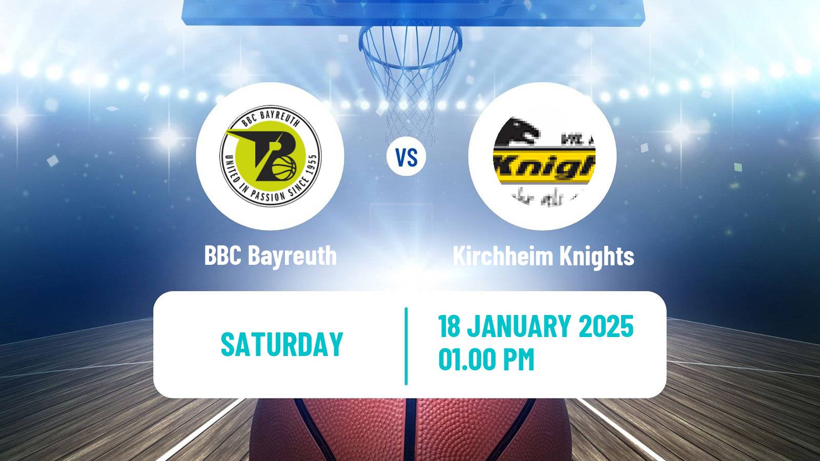 Basketball German Pro A Basketball BBC Bayreuth - Kirchheim Knights