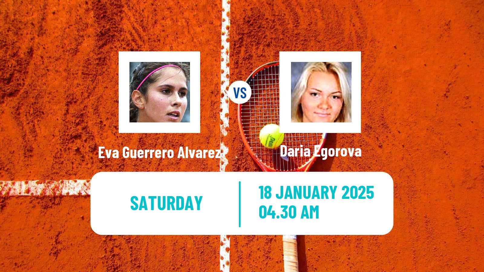 Tennis ITF W15 Monastir 2 Women Eva Guerrero Alvarez - Daria Egorova