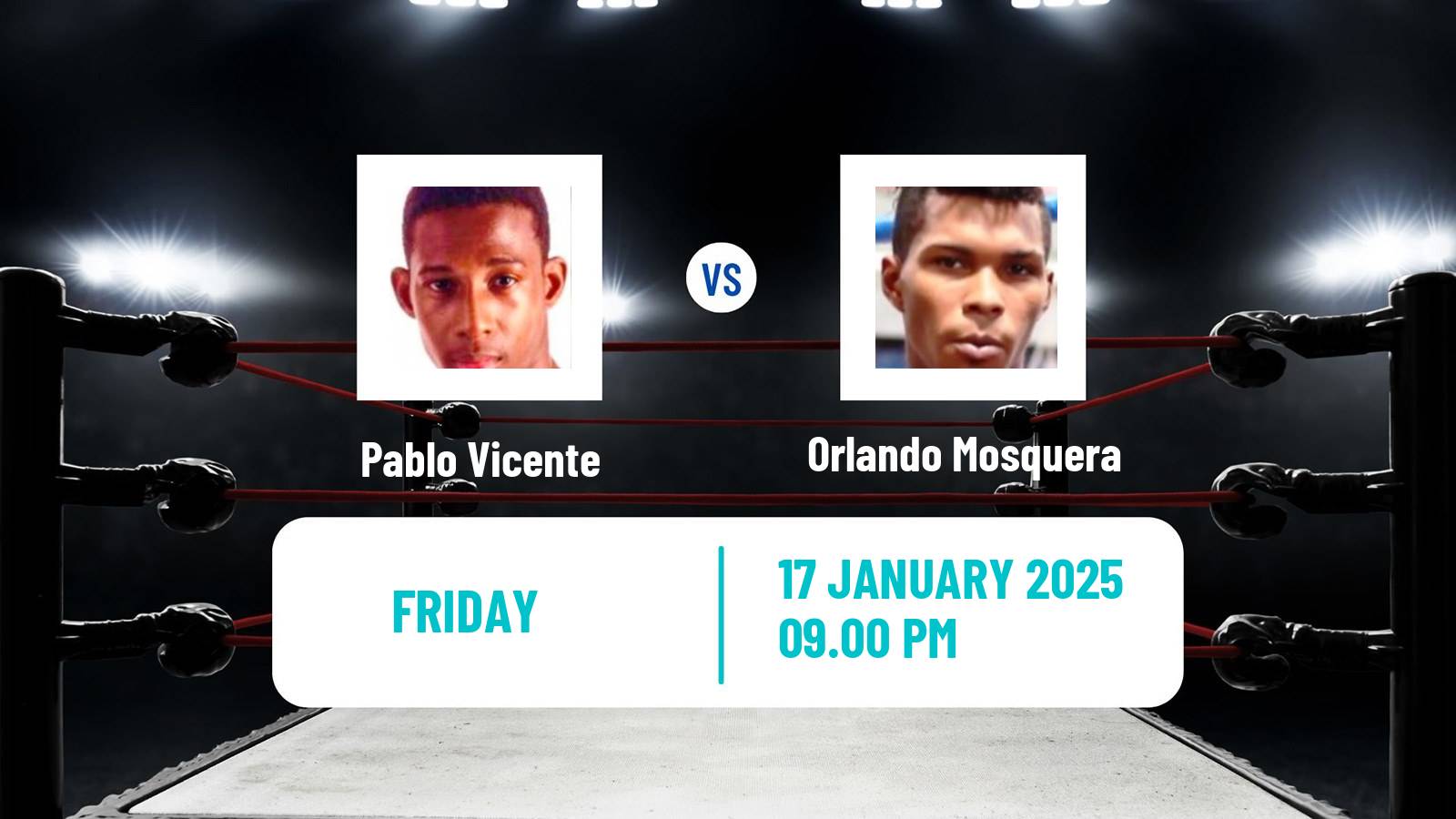 Boxing Lightweight ComIBOx Panama Title Men Pablo Vicente - Orlando Mosquera