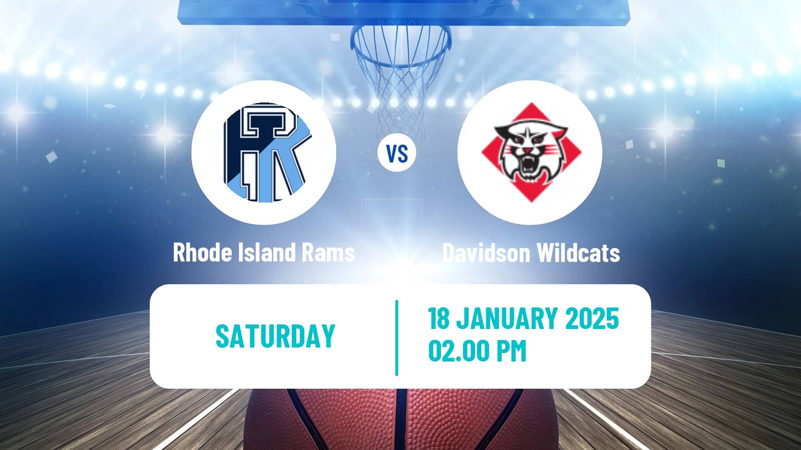 Basketball NCAA College Basketball Rhode Island Rams - Davidson Wildcats